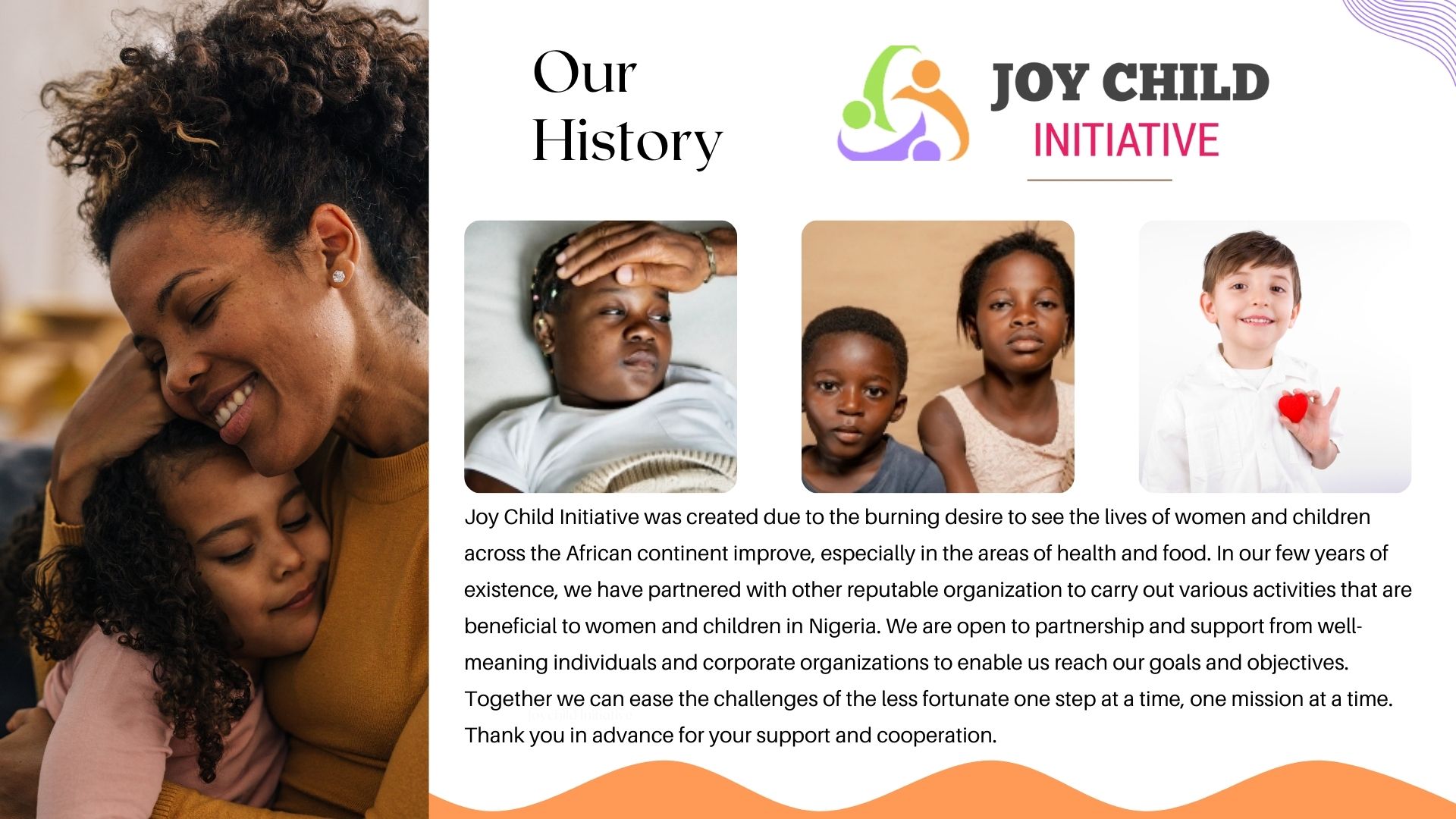Joy Child Initiative Community Dashboard